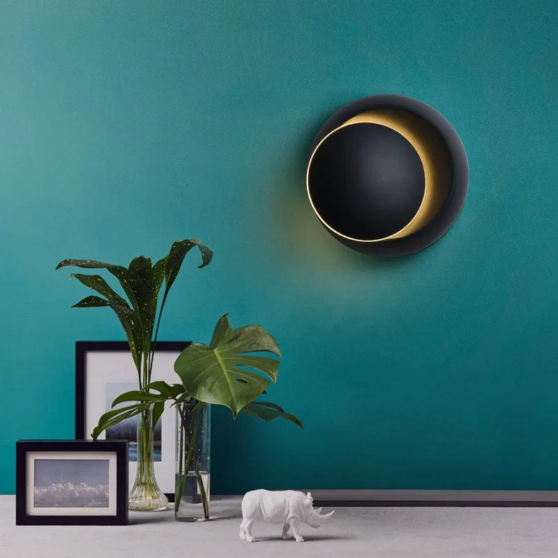 Style Light Emitting Diode Stair Light Interior Art Design Wall Light Travertine Round Curtains Bedroom Hotel Corridor