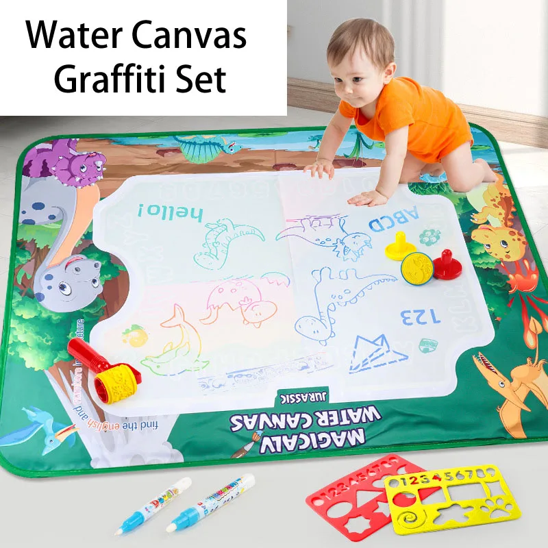 Large Size Magic Water Drawing Mat for Kids, Reusable Mess-Free Aqua Doodle Blanket, Toddlers Educational Painting Toy with Wate