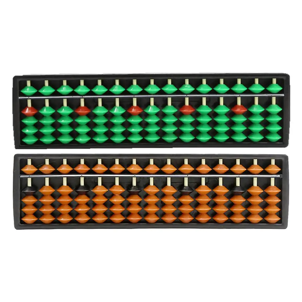 

2Pcs Green Plastic Abacus Mental Arithmetic Counting Toy Portable Kids Educational Math Tool Office Accessory