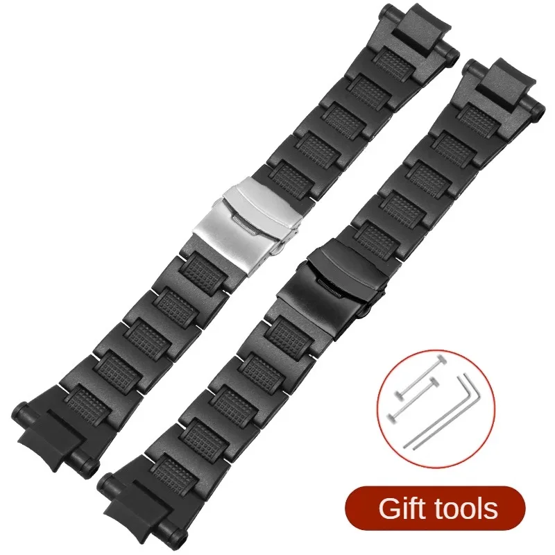 Substitute G-SHOCK Kong Ba GW-A1100 4000 GA1100 Series Black Convex Interface Plastic Steel Watch Strap 0mm