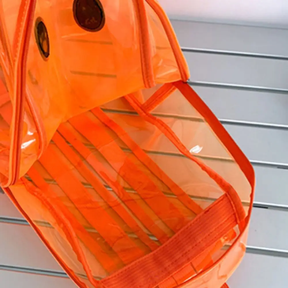 Tas Sekolah PVC Transparan untuk Siswa, Warna Permen, Ritsleting, Ransel Transparan Motif Hantu Halloween, Tas Tangan Anti Air
