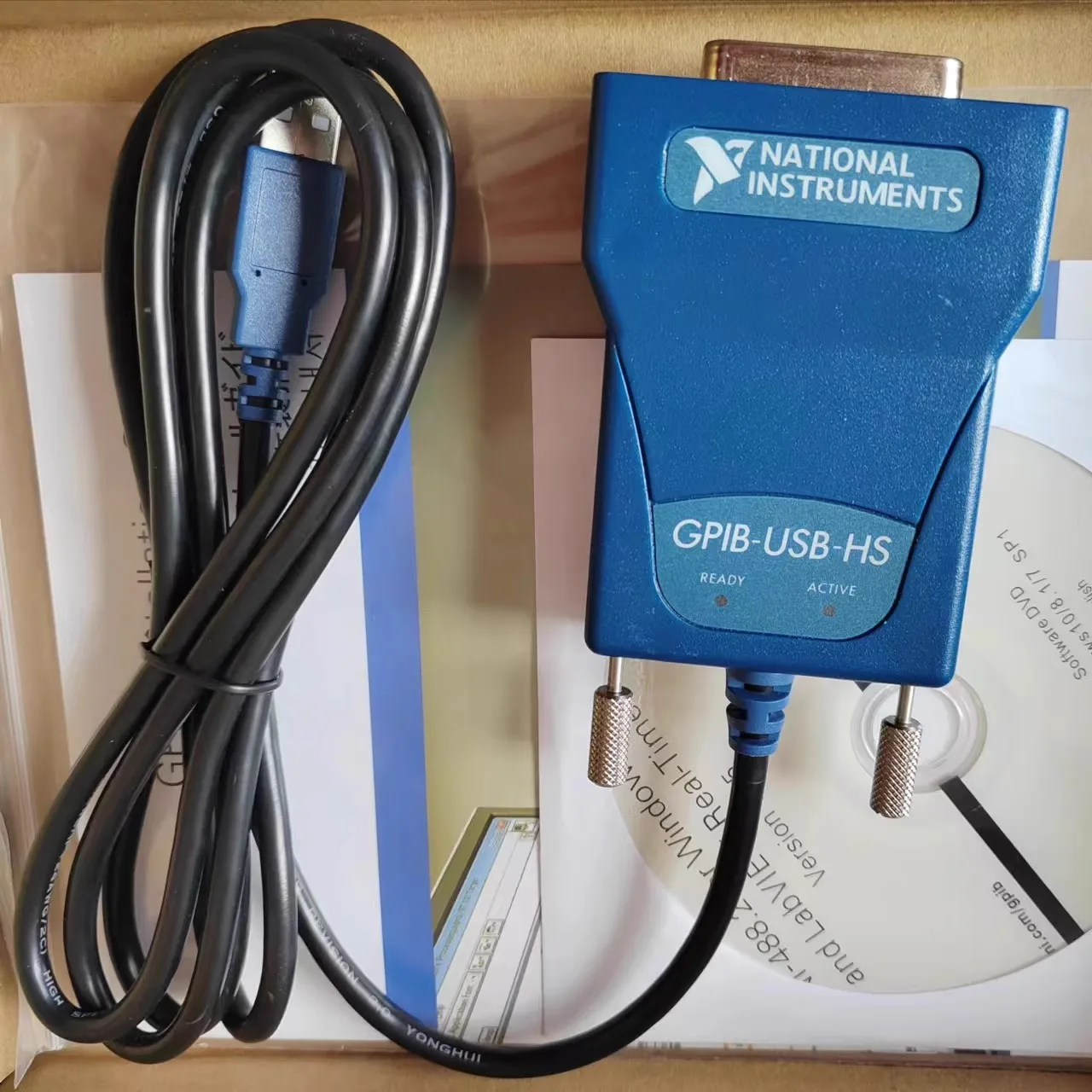100% الأصلي NI GPIB-USB-HS 778927-01 IEEE488 واجهة GPIB USB HS Cabie