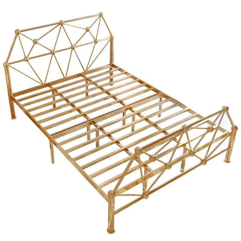 Modern simple bed iron shelf household 1.5 meters iron bed 1.2 meters