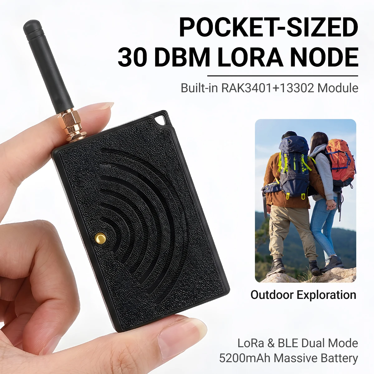 LT5 30dBm Meshtastic Meshcore Node Radio Built in RAKWireless Wismesh 1w Booster Starter Kit Support 5000mAh Battery Box