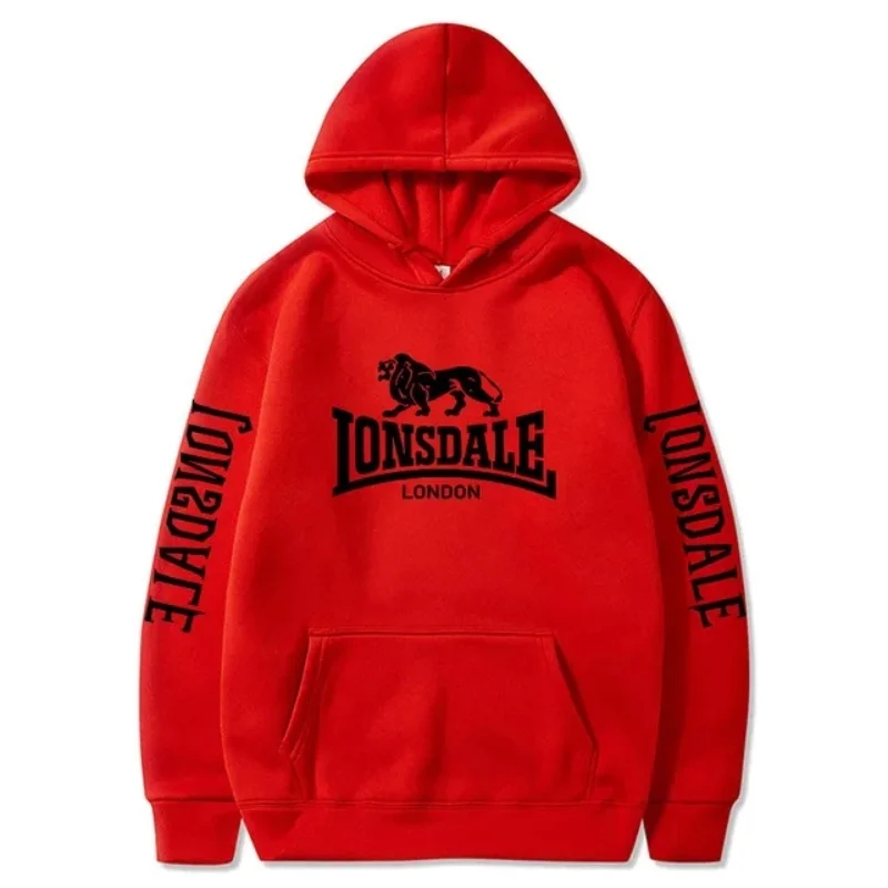 2024 new LONSDALE fashion men\'s and women\'s spring and autumn leisure hoodie men\'s sports hoodie outdoor clothing