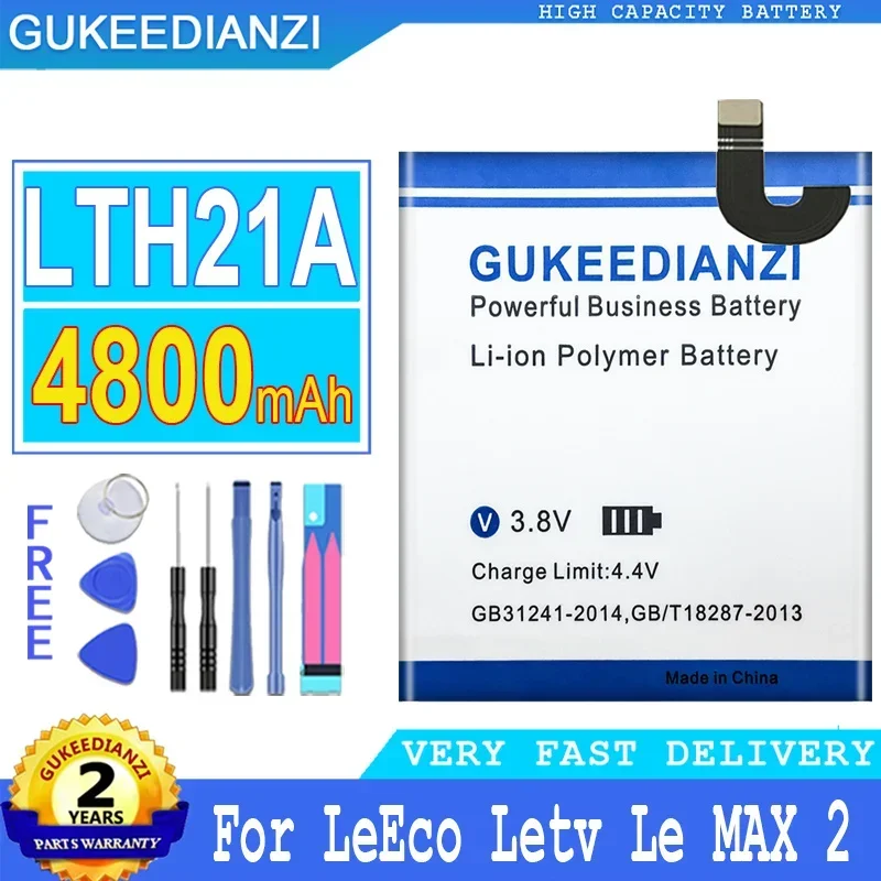 

Аккумулятор GUKEEDIANZI LTH21A для LeEco Letv, Le MAX 2, для LeMax2, для Le MAX2, X822, X829, X821, X820, 4800 мАч