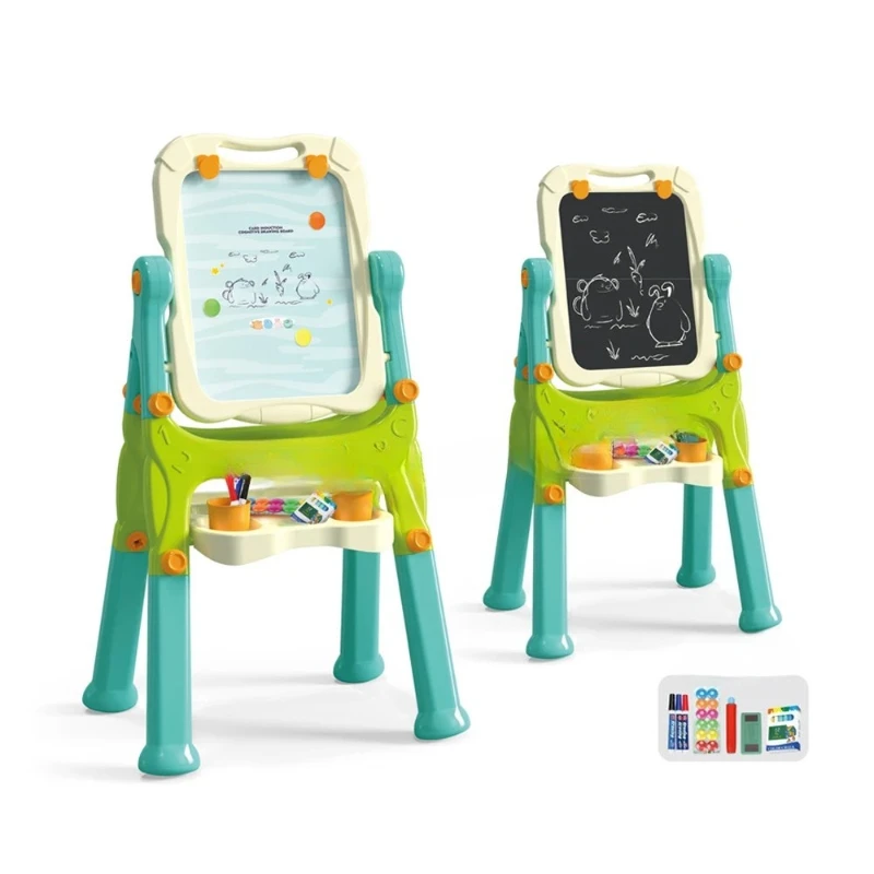 

Magnetic easel double-sided adjustable foot painting plastic easel children's gifts
