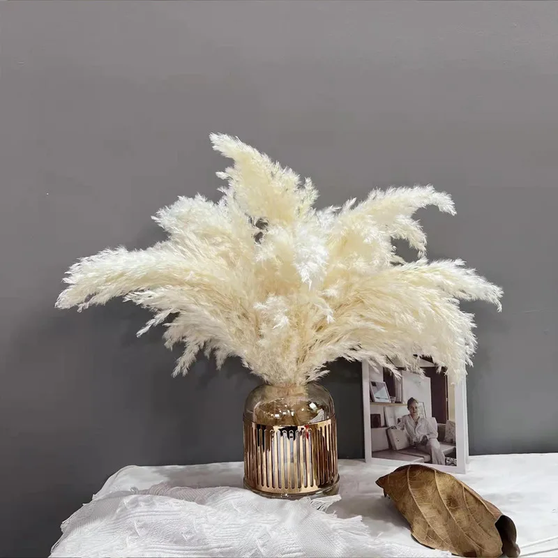 

5 Pieces Natural Pampas Grass Bouquet Boho Home Decor Dried Flowers For Wedding Table Decoration And Accessories Trockenblumen