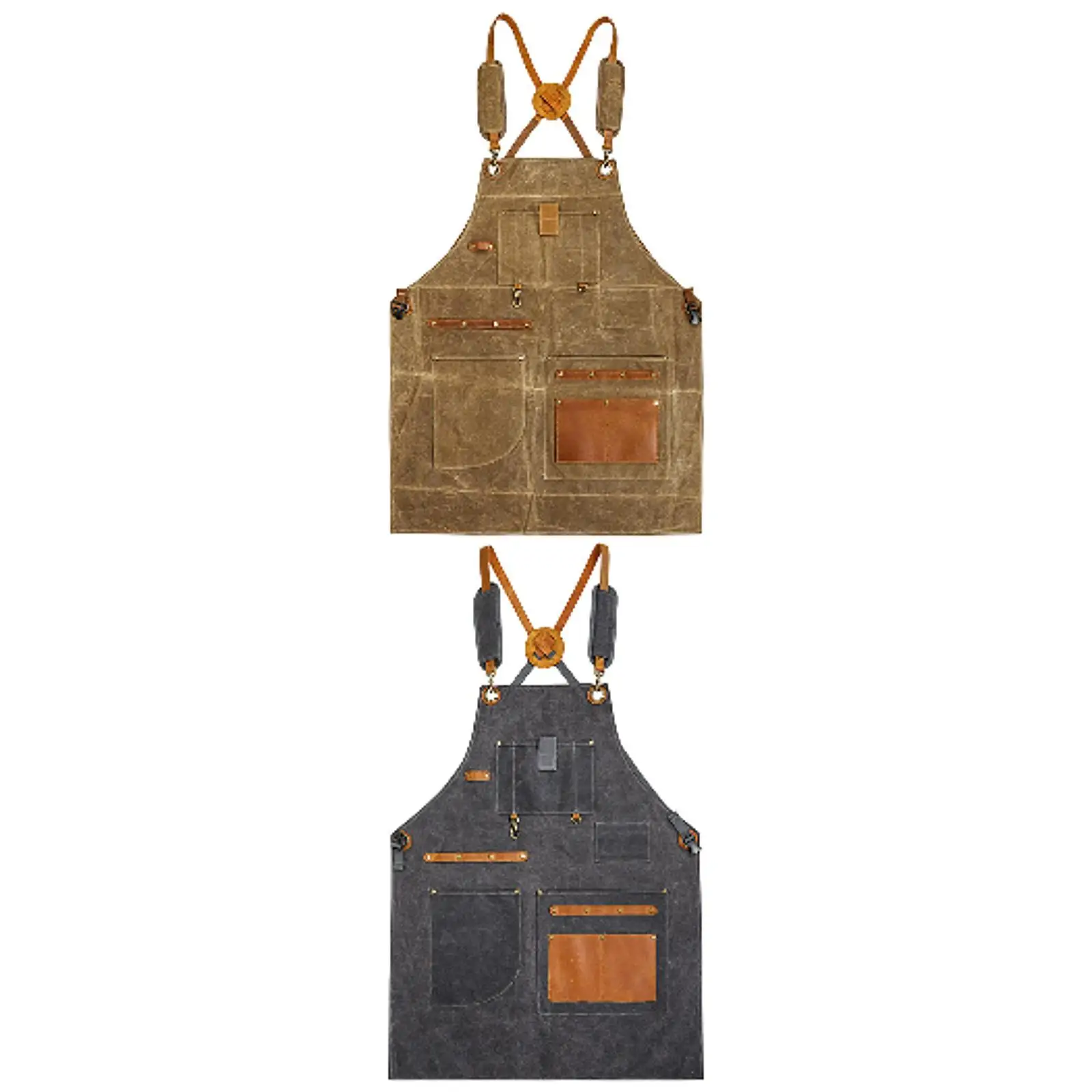 Apron Bengkel Kayu Tebal dengan Kantong Organizer Peralatan, Apron Perkakas untuk Tukang Kebun, Tukang Kayu, Tukang Listrik, Tukang Pipa, Pekerjaan Listrik