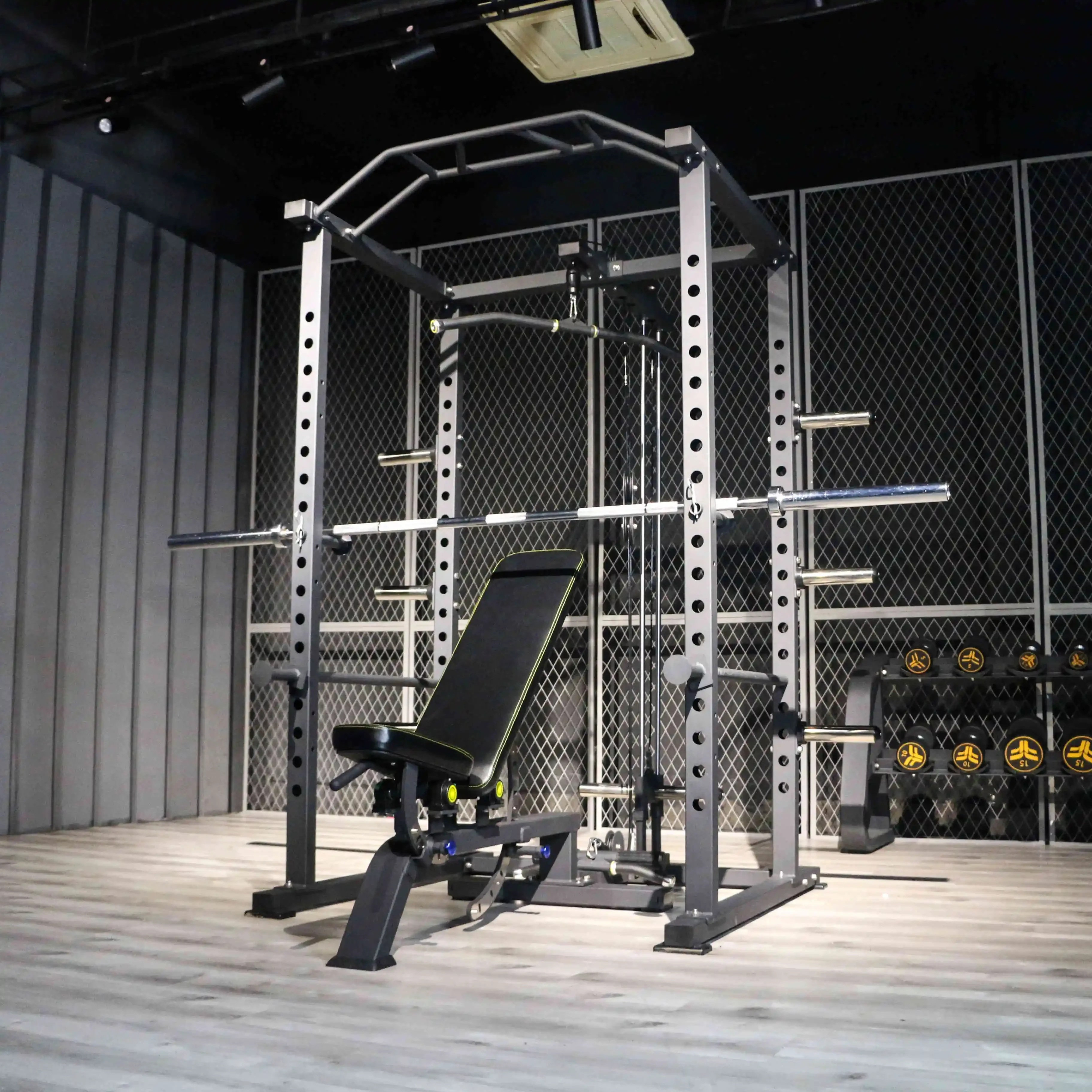 EMFitness Commercial Gym Fitness Equipment Multifunction Squat Power Rack All In One Multi Gym Smiths Machines