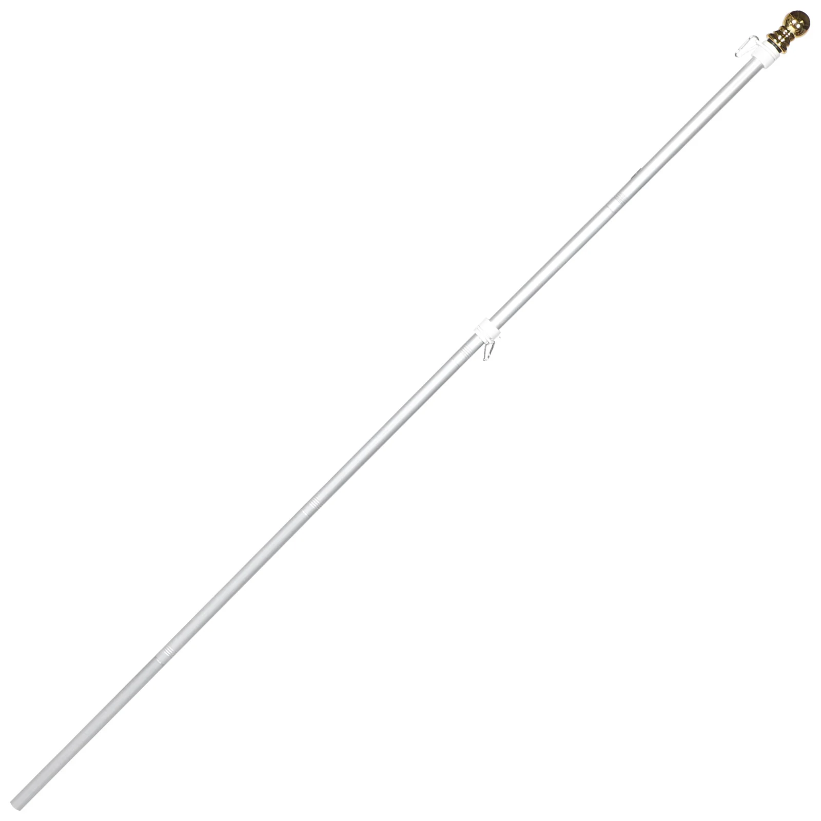 

Stainless Steel Flag Pole Free Rotation Outdoor Windproof Garden Flag Rod Heavy Duty Reusable Metal Flagstick Decorative Porch