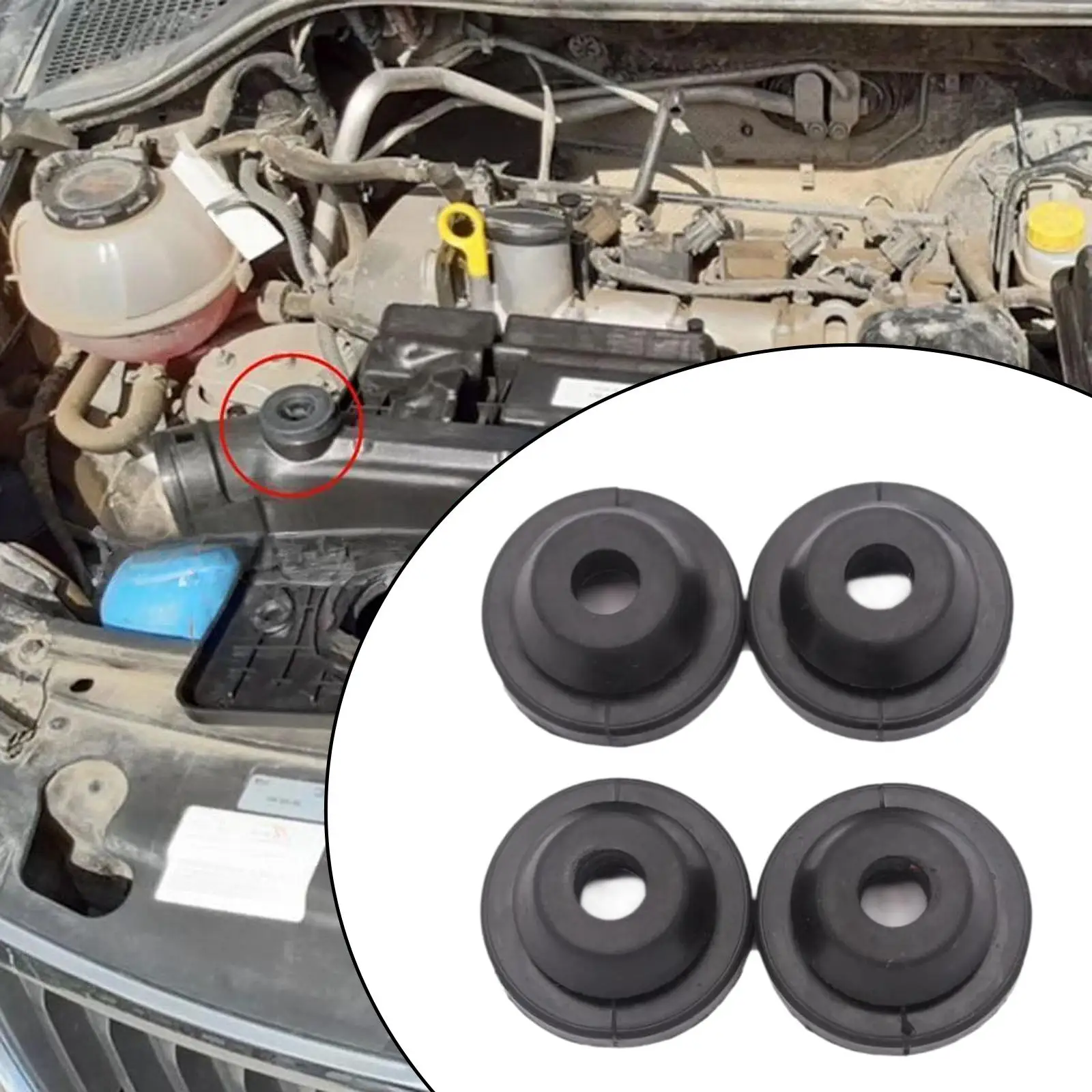 Air Filter Housing Mounting Bush 036129689B Black Supplies Repair Parts for VW Jetta Sportwagen cc Tiguan Golf Rabbit GTI