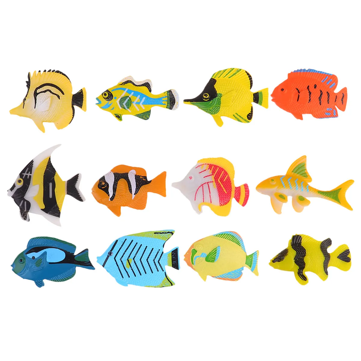 

1Set Simulated Solid Tropical Fish Lifelike Realistic Colorful Fish Collection for Kids Cats Fun