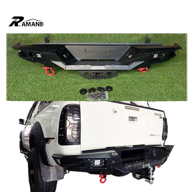 

HM Steel Car Bumper Bar for Hilux Vigo 05-15 Accesorios Exterior Decoration with LED Winch Bracket Vigo Real Bumper