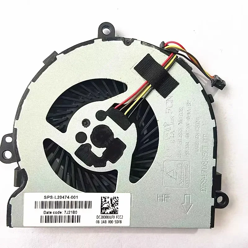 Original New CPU Cooler Fan for HP 15-DB 15-DX 15Q-DX 15T-DS TPN-C129 C130 250 G7 255 G7 256 G7 Laptop Cooling Fan L20474-001