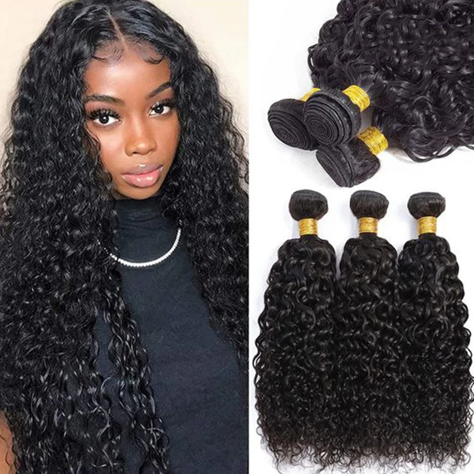 

Sleek Peruvian Water Wave Human Hair Bundles Remy Hair 1 3 4 Bundles Human Hair Extensions Jerry Curly Human Hair Bundles