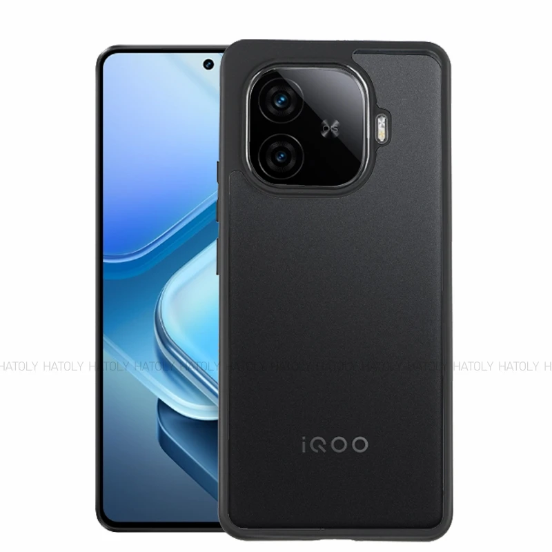 For Vivo IQOO Z9 Turbo Case For Vivo IQOO Z9 Turbo 5G Cover Luxury Clear PC Shockproof Original TPU Protective Phone Back Cover