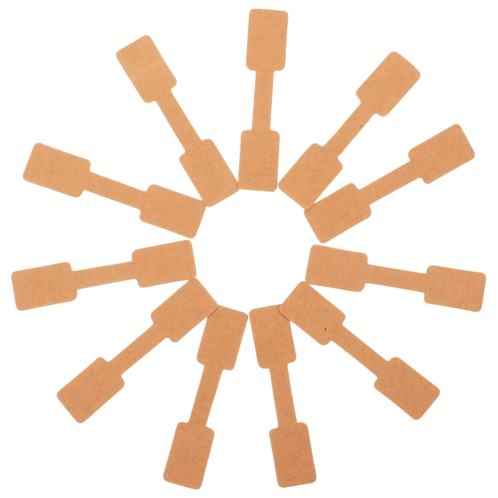 200 Pcs Blank Necklace Hanging Price Jewelry Keyring Display Tags Round Stickers Rings Label