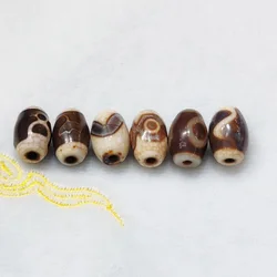 10pcs Tibetan Totem Agate Dzi Fire Sacrifice Dragon Scale Open Sheet Taiwan Tianzhu Necklace Pendant DIY Accessories 10pcs/pack