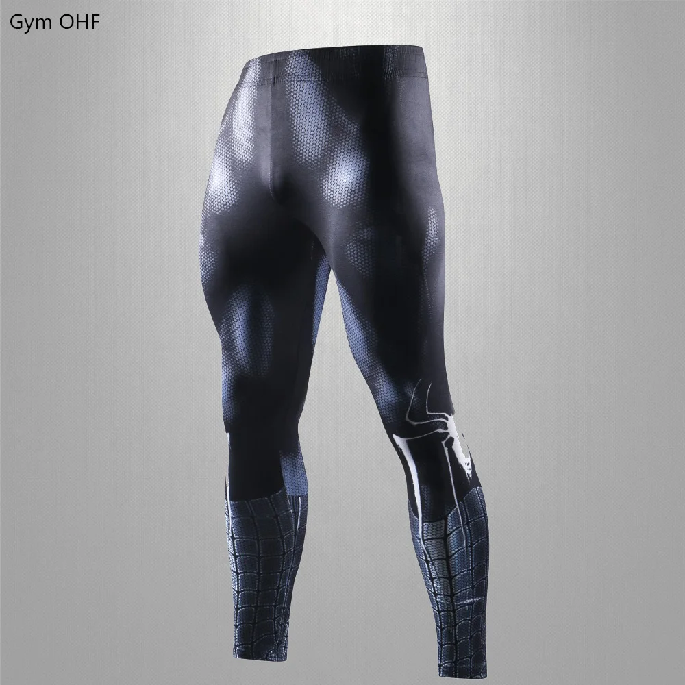 Pantalones de compresión de superhéroes para hombre, mallas deportivas para correr, gimnasio, trotar, ropa deportiva para entrenamiento