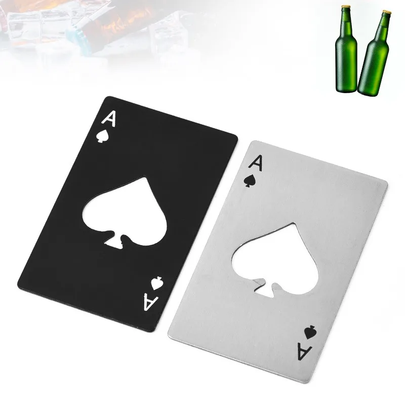 

Poker Credit Card Card Bottle Opener, Stainless Steel Beer Bottle Opener Wine Driver coaster Bar Accessories, kitchen gadgets