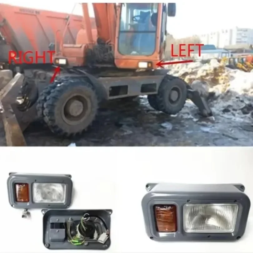 For Doosan Daewoo Wheel Excavation Dh150w-7 210w-7 300 Dx60-7 Left Right Headlamp Excavator Parts Accessories A-027