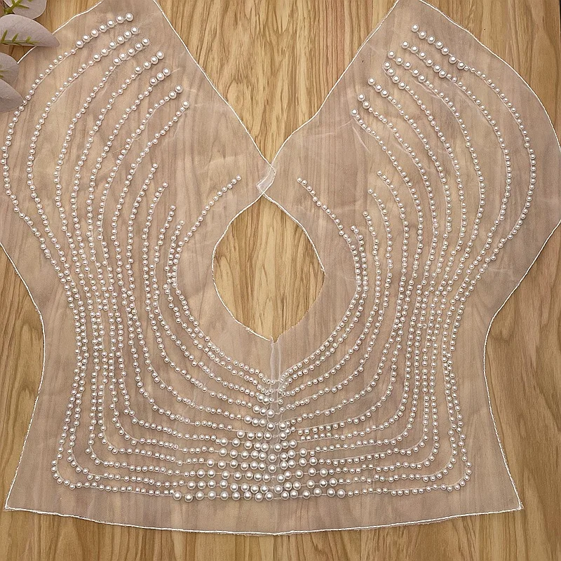 

Embroidered Beaded Collar Fake Collar Clothing Accessories Cape Pearl Collar DIY Accessories
