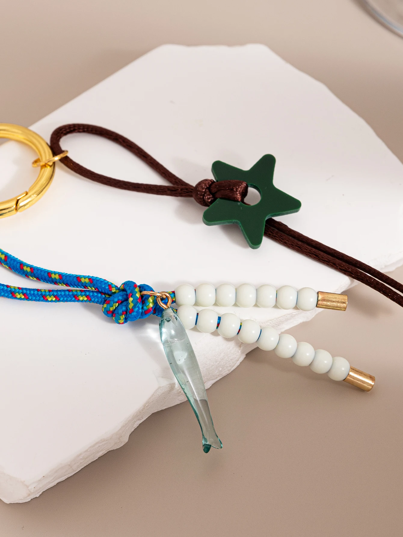 Modischer und künstlerischer Retro-Schlüsselanhänger mit blauem Fischstern für DIY-Taschen-Dekoration und Schmuck – Detail 3