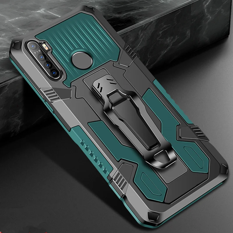 Case for OPPO Realme 7 Pro 6 6i C17 C11 C15 A5 A9 2020 Cover Shockproof Kickstand Clip Case For OPPO Reno 4 2Z Realme 5 Pro C3