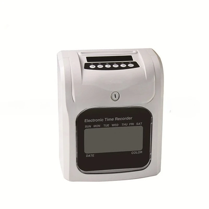 Dual Color Printing LCD Time Clock Punch Card Machine, S-960 Compatible, Export-Specific Attendance Device