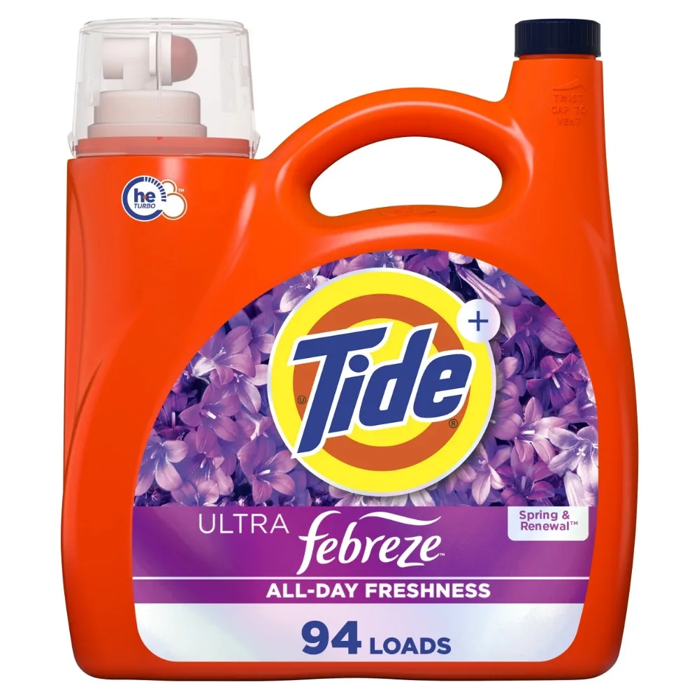 

Ultra Febreze Liquid Laundry Detergent, Spring & Renewal Scent, 132 fl oz, 94 Loads