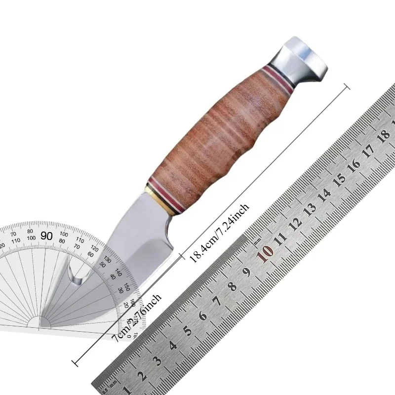 KB 1234 التكتيكية شفرة مثبتة سكين مع غمد 5Cr15MoV الصلب قسط الجلود مقبض في الهواء الطلق التخييم السكاكين بقاء EDC أداة