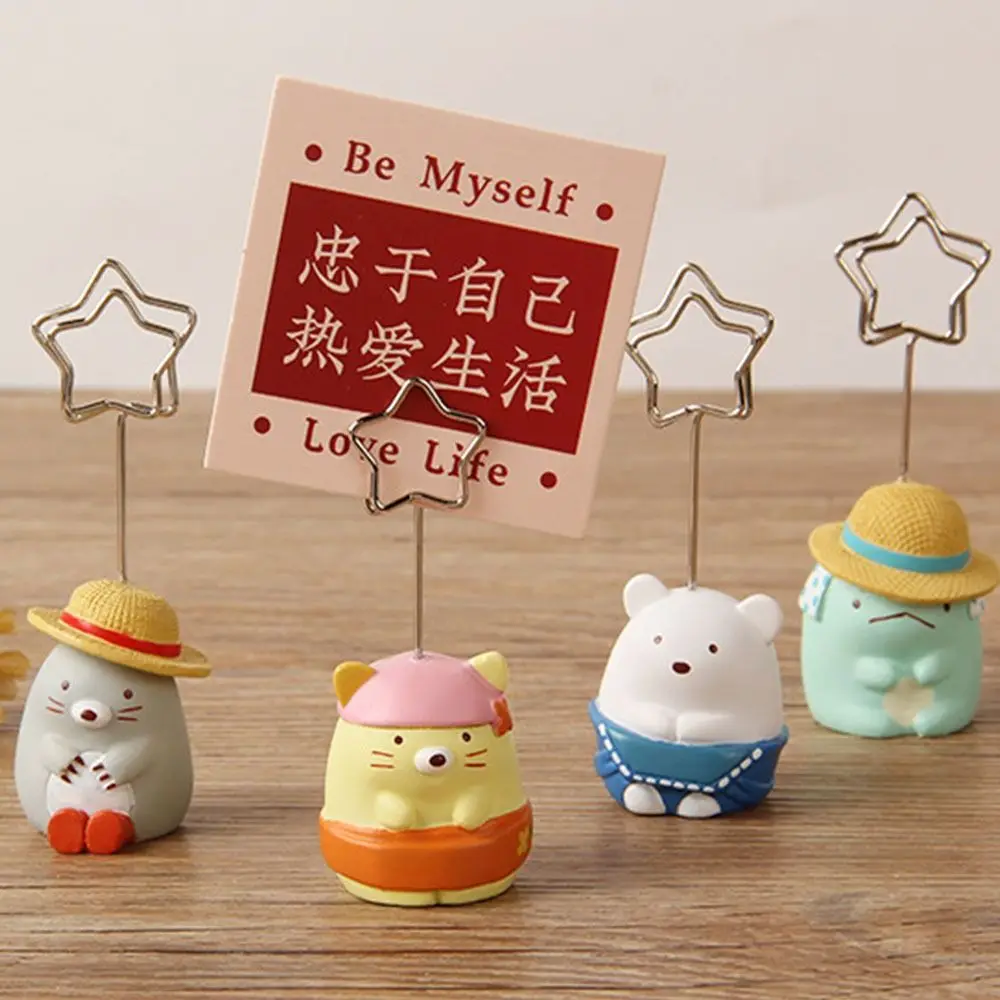 لطيف Creative الحيوان الراتنج حامل رسالة ، مكتب مكتب الديكور ، لطيف الحلي ، حامل رسالة ، حامل صور