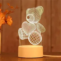 Christmas Night Light Custom Photo Creative 3D Illusion anime Lamparas Children Room Acrylic Table Desk Base USB LED