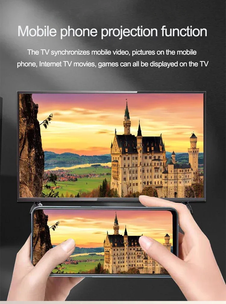 4K UHD Android TV 120นิ้วทีวีอัจฉริยะ LED TV พร้อม USB 120นิ้ว4K HD เครือข่ายอัจฉริยะทีวีจอแอลซีดี