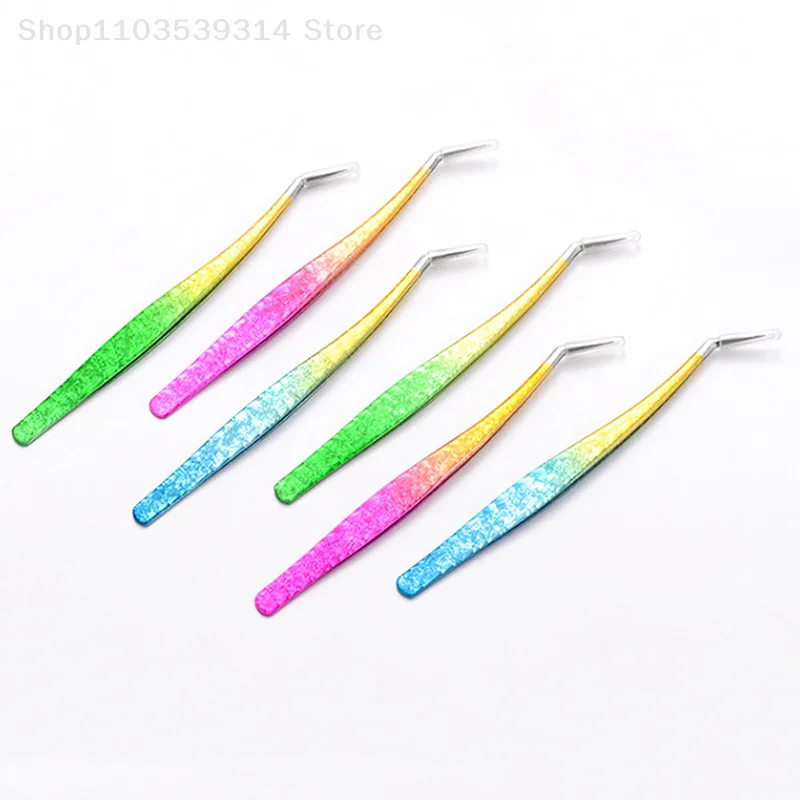 Pince à épiler pour faux cils, fleur de glace, antistatique, 3D, précis, greffe de faux cils, fournitures d'extension, outils de maquillage, 1 pièce