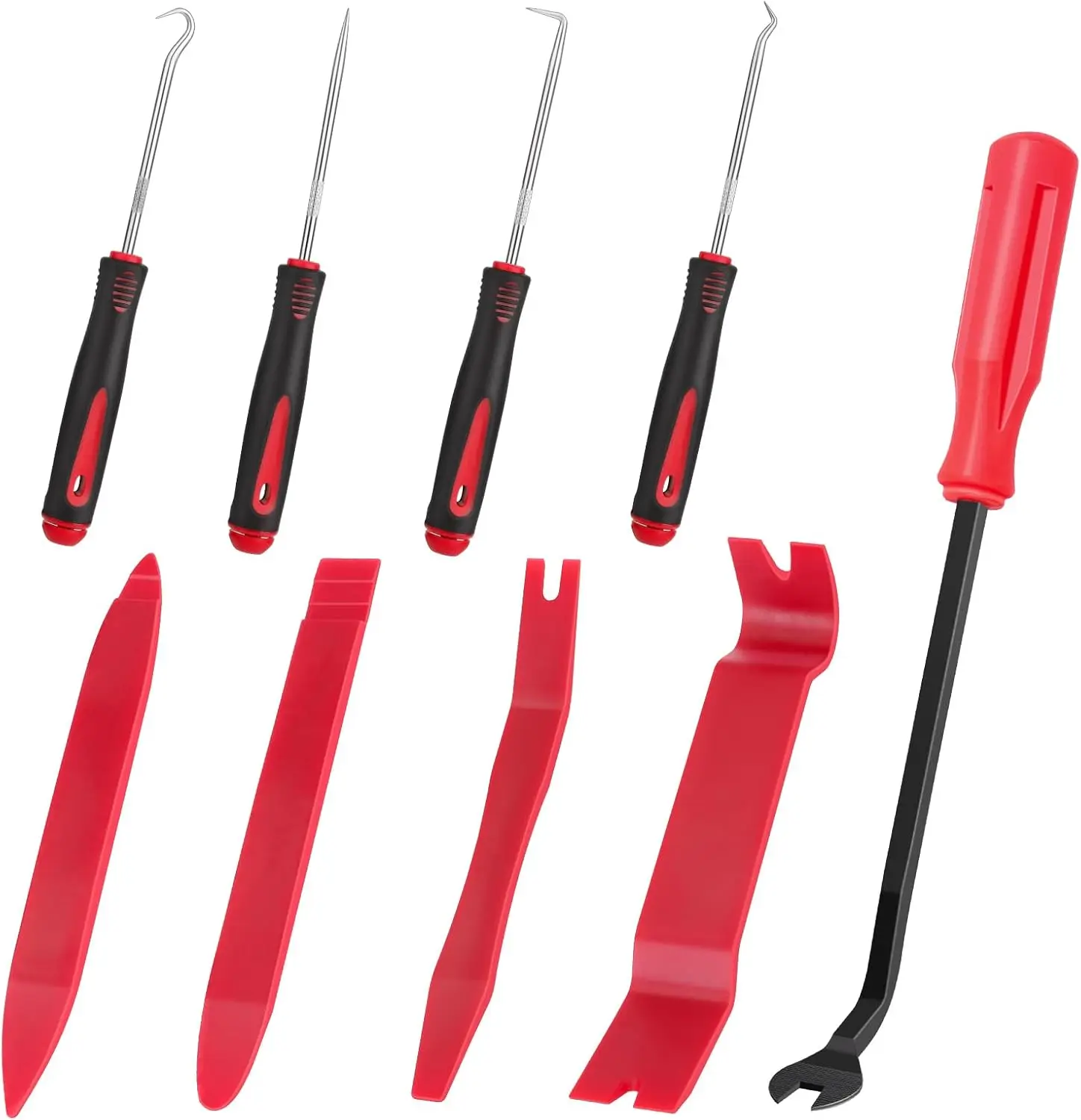 

Auto Trim Removal Tool Set, 9pcs Door Panel Pry Kit for Car Interior Exterior, Fastener Remover & Hook Set