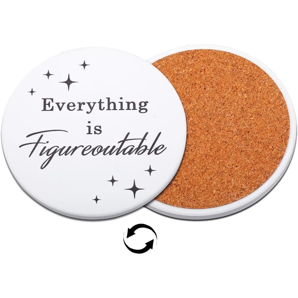 

Inspirational Office Desk Coaster For Women, Men - Cute Office Supply For Teachers, Co-worker Gifts