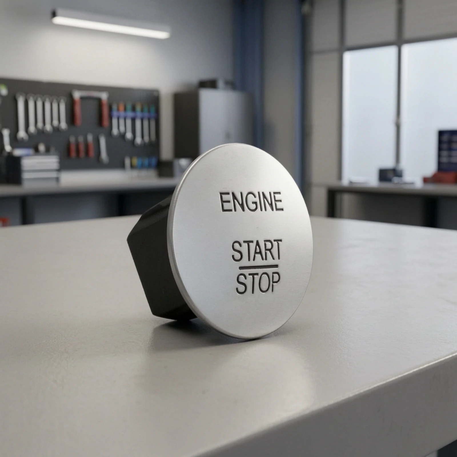 Keyless Go Start-Stop Ignition Button Round Keyless Push Start Button High Quality Long-Lasting for Car Owners, Dashboard