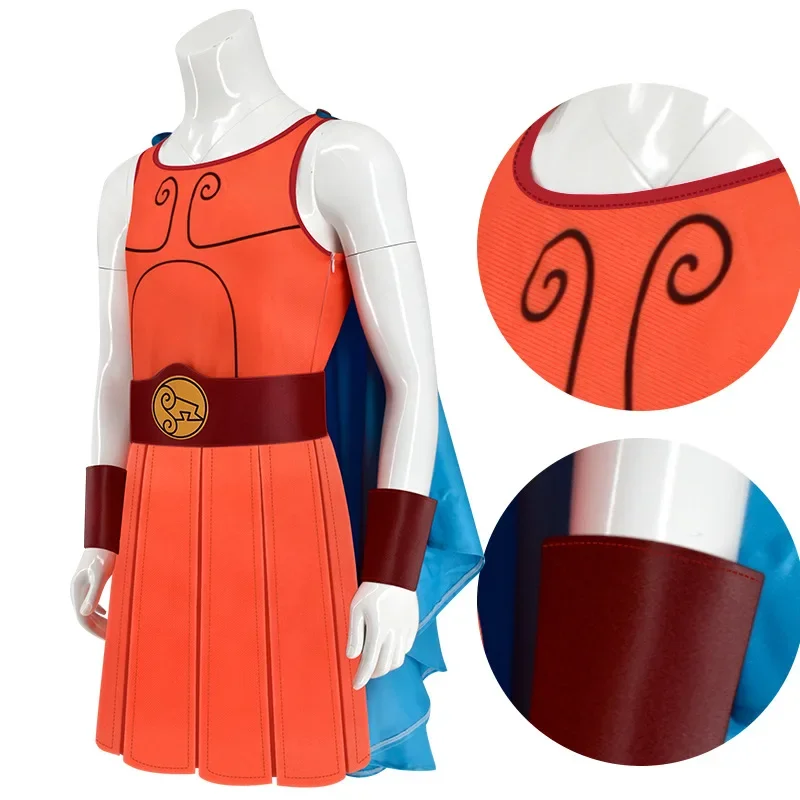 

Film Hercules Cosplay Costume pour adultes enfants homme garçons haut cape ceinture hommes Halloween carnaval fête mâle jeu