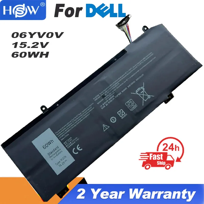 

Новый 1F22N 06YV0V 0JJPFK Аккумулятор для Dell Alienware M15 ALW15M,M17 ALW17M-D2758S,G5 15 5590,G7 7590 P82F,7790 P37E P79F