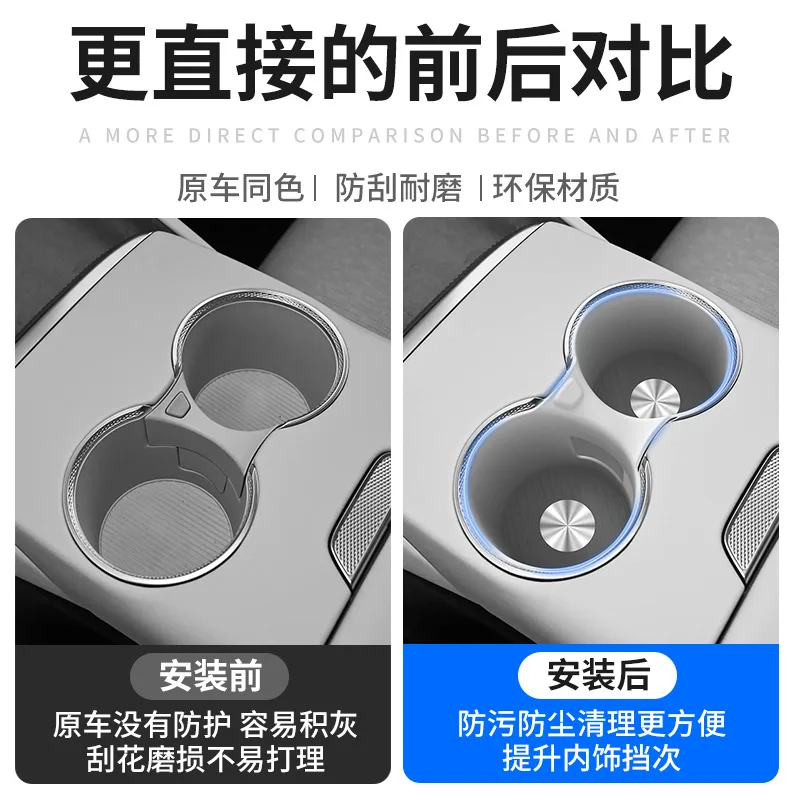 Suitable for Buick Electra E7 Central Water Cup Silicone Protective Cover Armrest Box Cup Holder Pad Interior Decoration