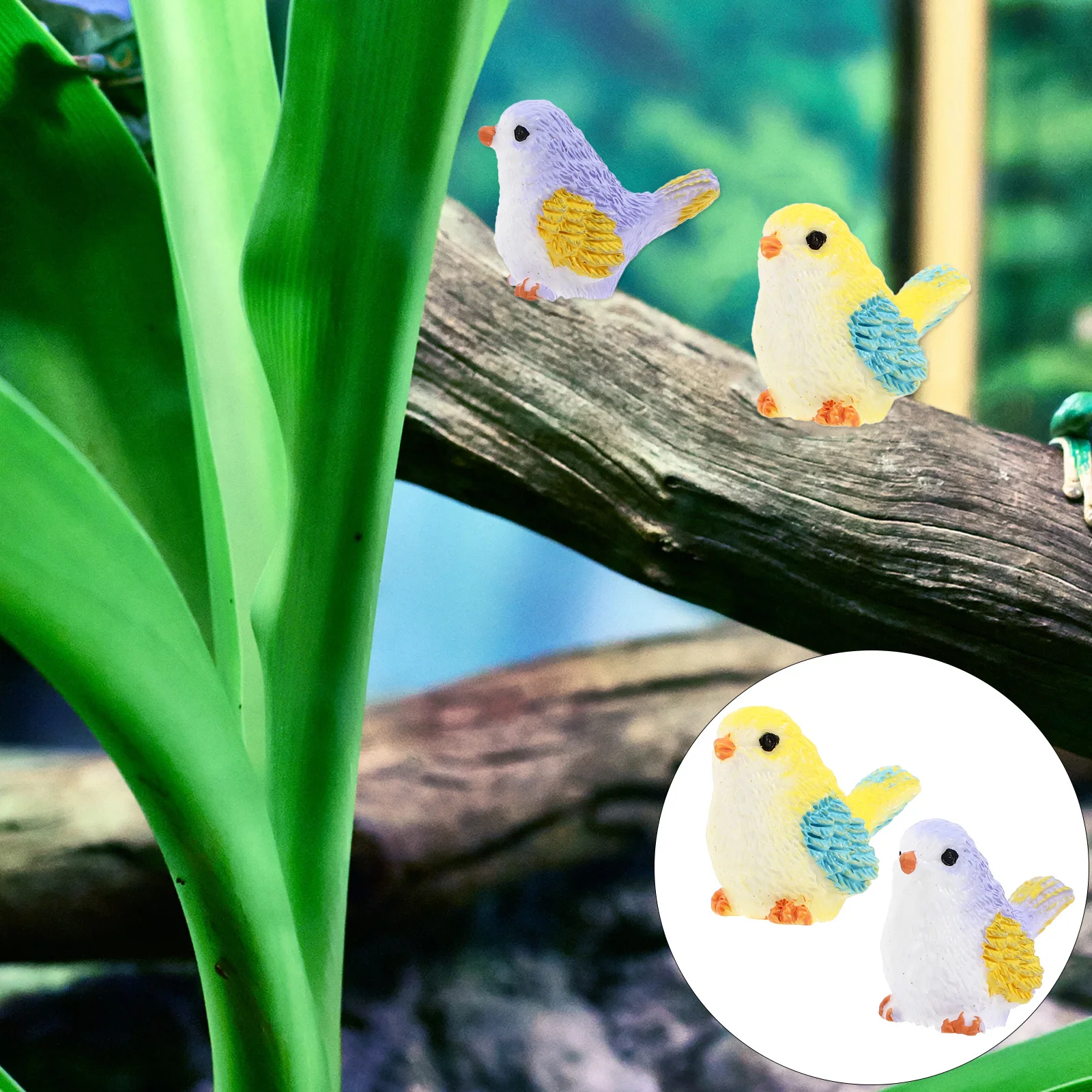 

8pcs Resin Bird Ornament Craft For Desktop Garden Home Decor Gift Indoor Outdoor Decoration Planter Living Dining Bedroom