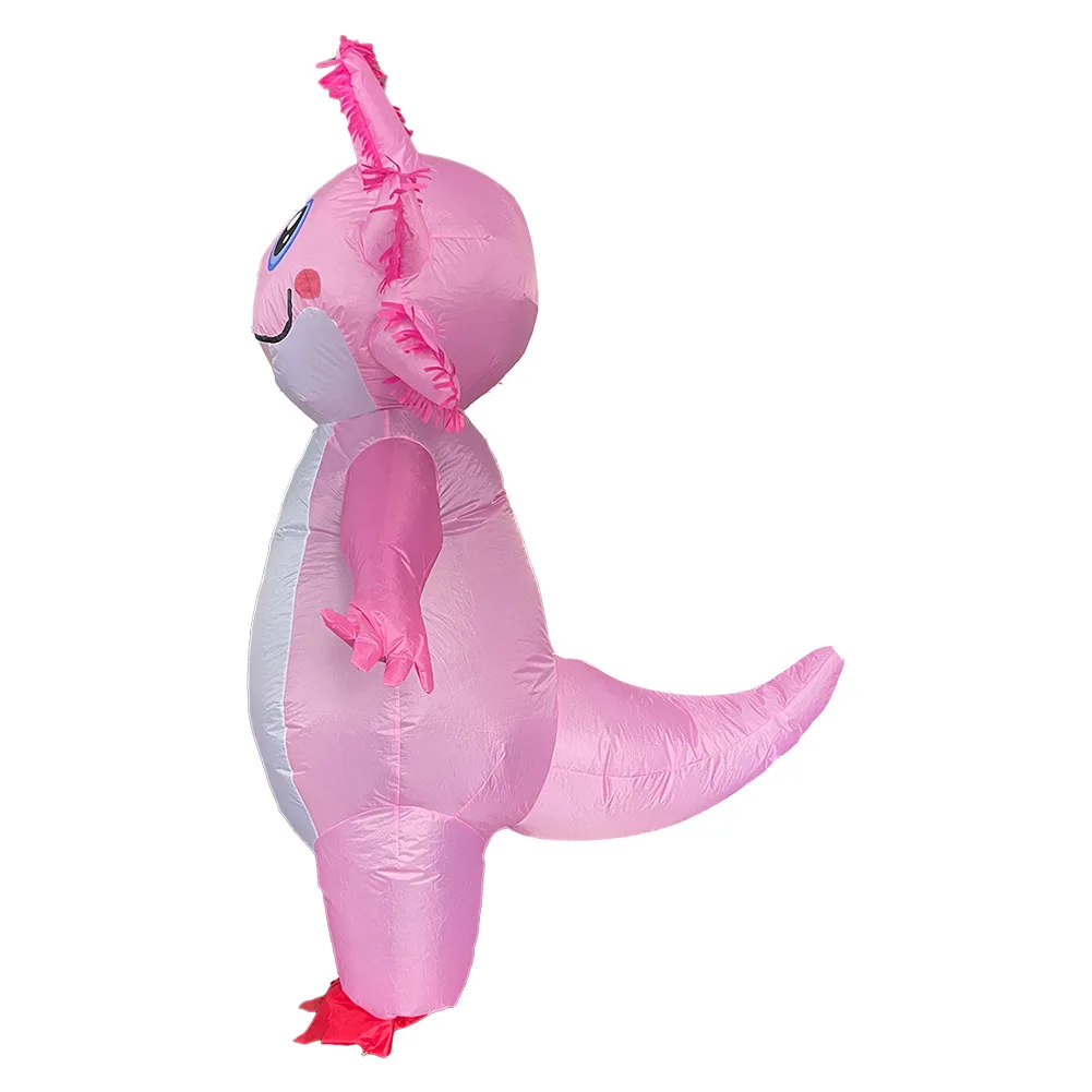 Adult Halloween Salamander Pink Inflatable Clothes Cosplay Costume Jumpsuit For Men Women Outfits Carnival Party Xmas Suit  ﻿