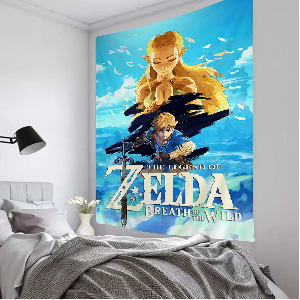 Video Game Poster Zeldas Link Colorful Tapestry Wall Hanging Hanging Tarot Hippie Wall Rugs Dorm Art Home Decor