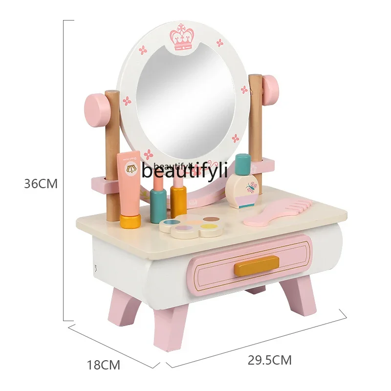 Children 1-3 years old girl dressing table simulation princess wooden dresser toy holiday birthday gift