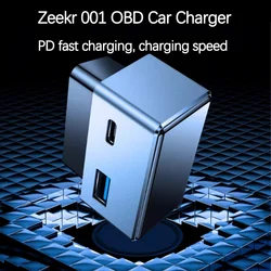 Zeekr 001 Hot Hidden OBD Adapter Phone PD Fast Charging Dual Port Car Accessories