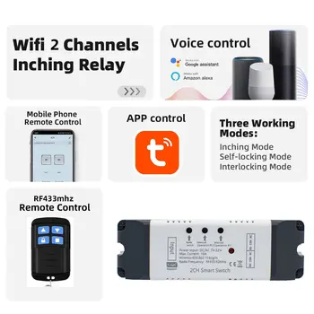 Tuya Relay Wifi Smart Switch Module 12V 24V 220V 7-32V Smart-Life APP Dálkové ovládání Funguje s Alexou Google Home 8 nejlepší prodej Chytré ovládání aplikací Flamingo - №8