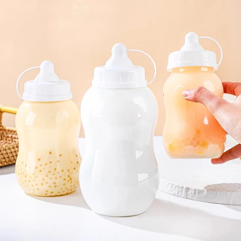 1Pcs Cute Plastic Water Bottle Pacifier Straw Cup Suitable For Adult Children Milk Drinking Bottle Milk Tea Bottle