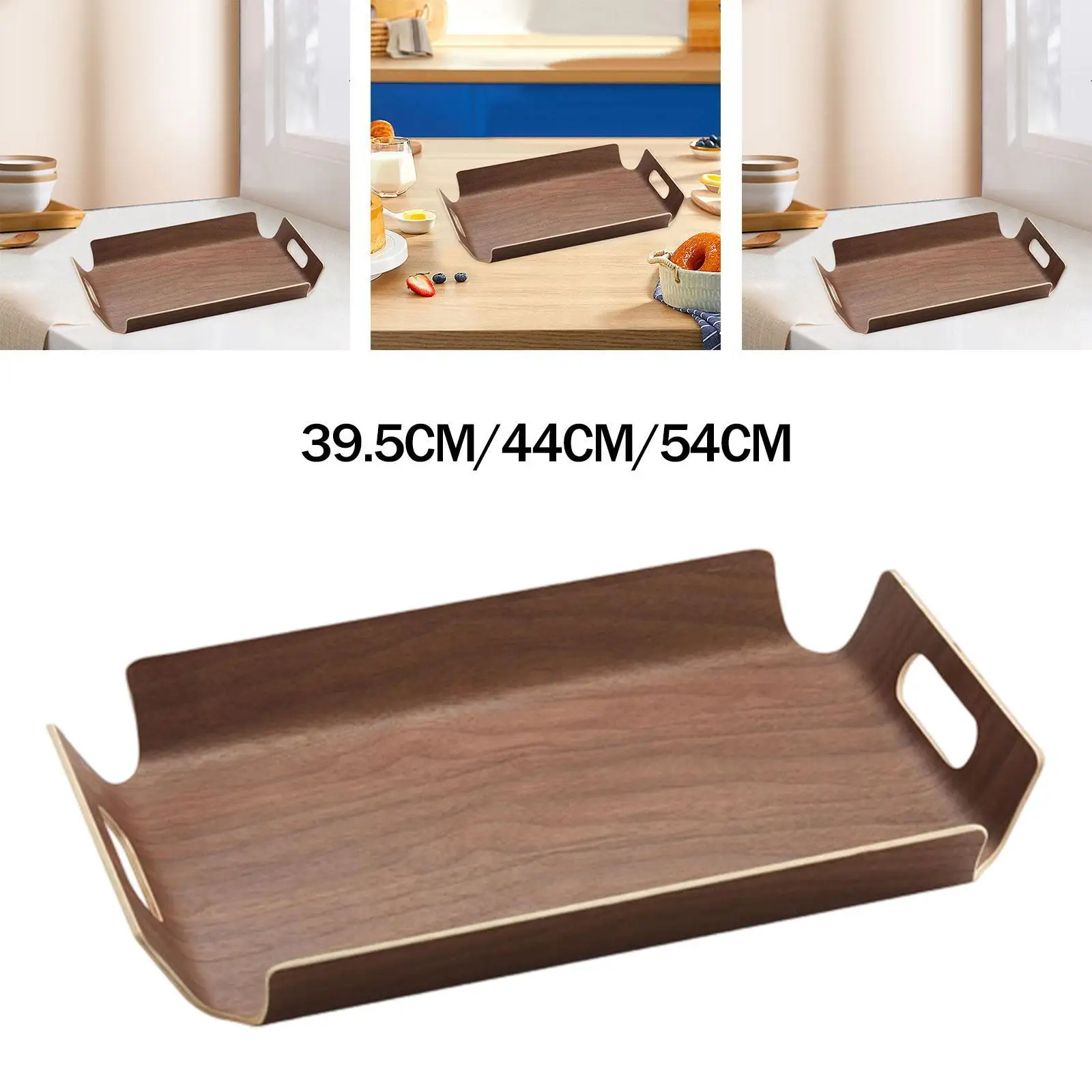 

Wooden Serving Tray Coffee Tabletop Tray for Housewarming Gift Buffet Party